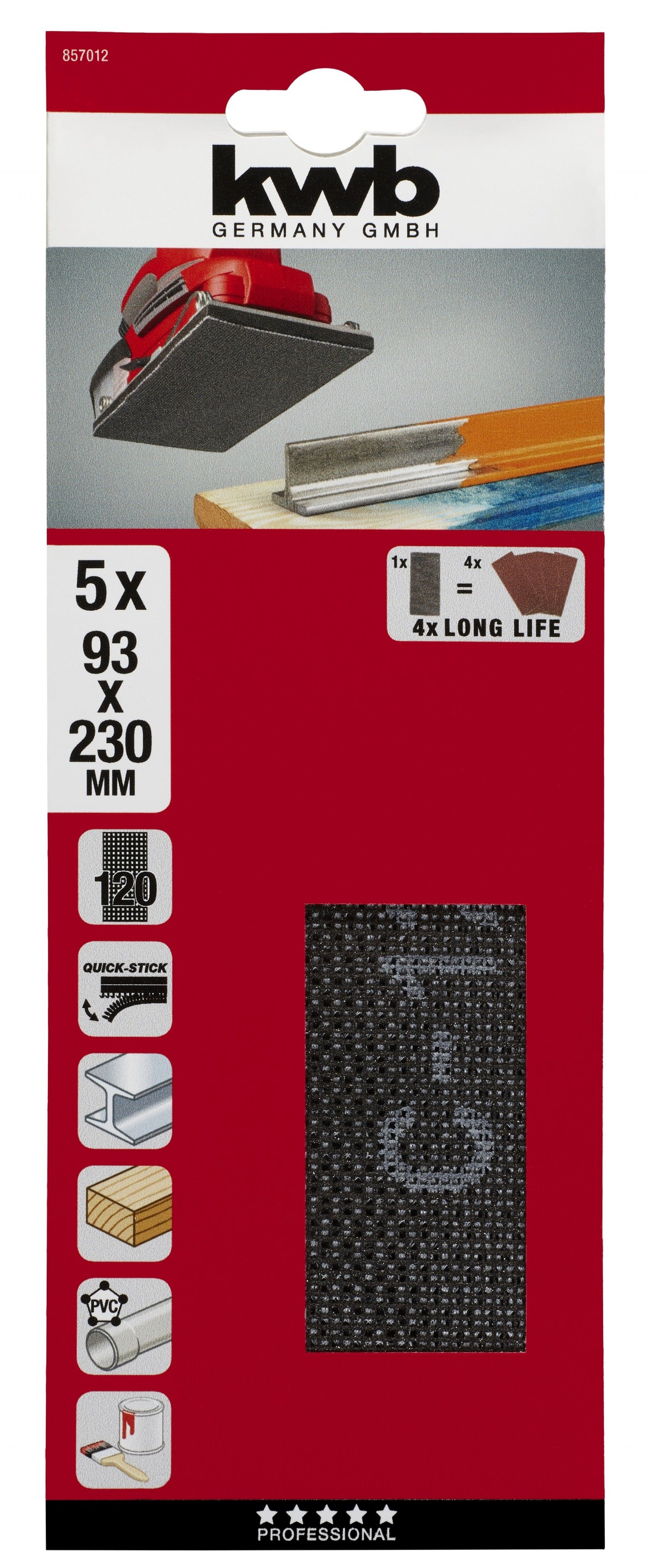 Lixas Abrasivas 93X230 MM K120 5 unidades