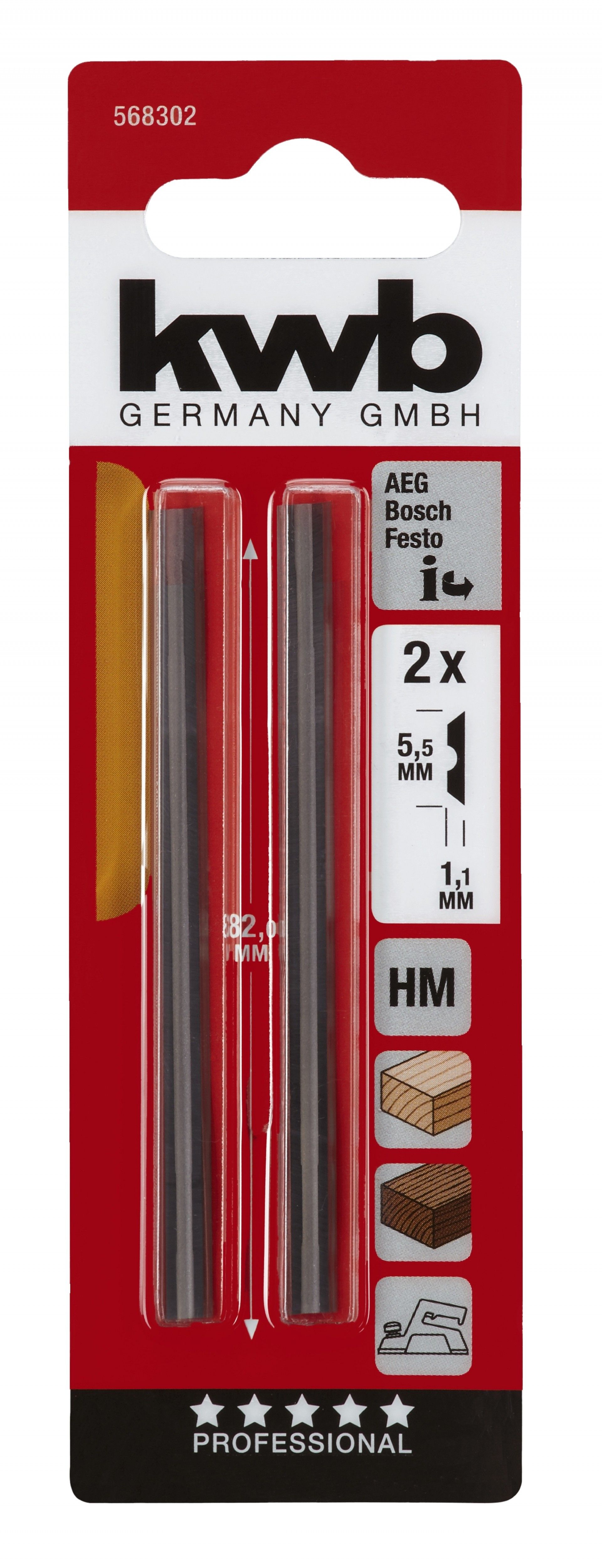 Kit 2 Lâminas HM 83-5,5X82X1,1