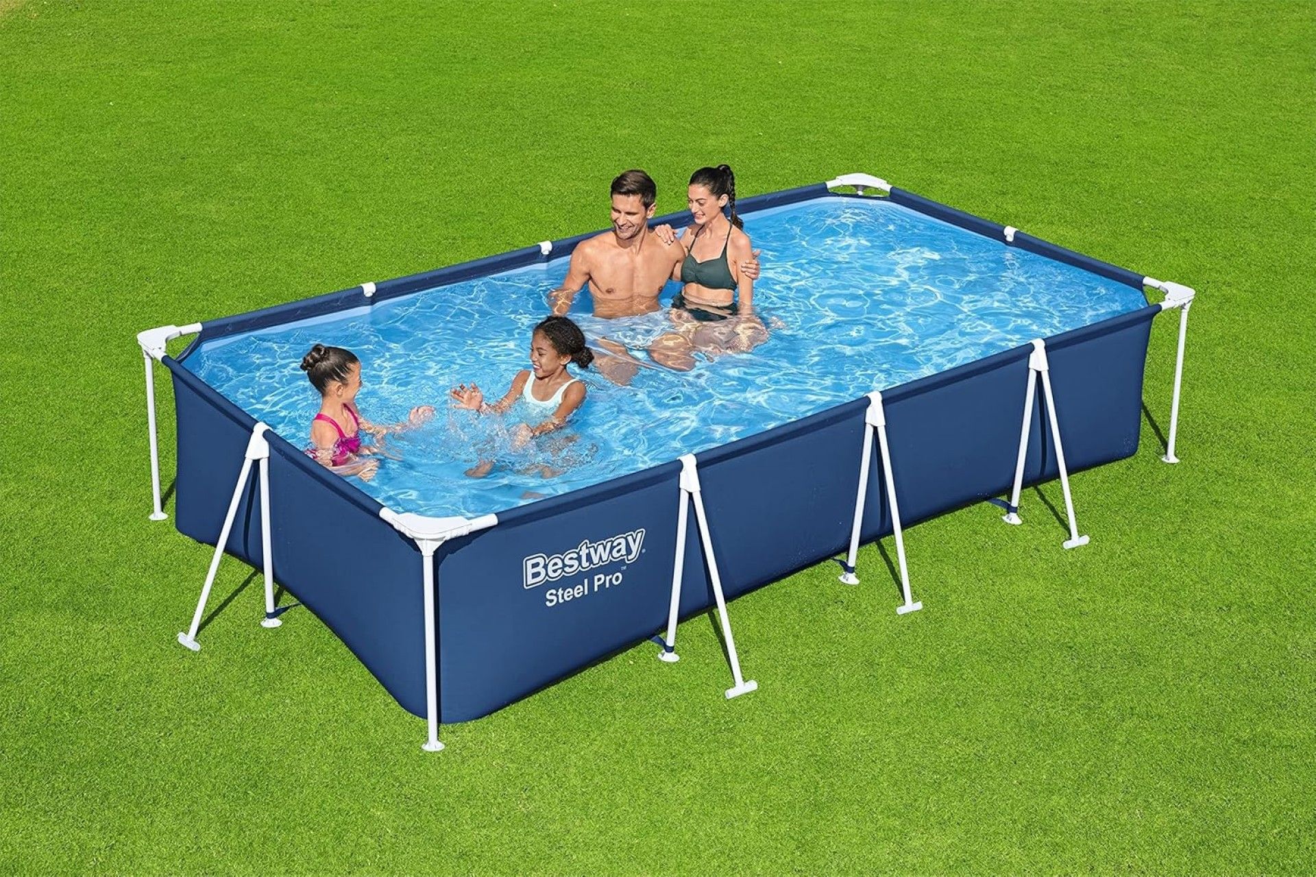 Piscina retangular 4x2,11x81cm Steel Pro