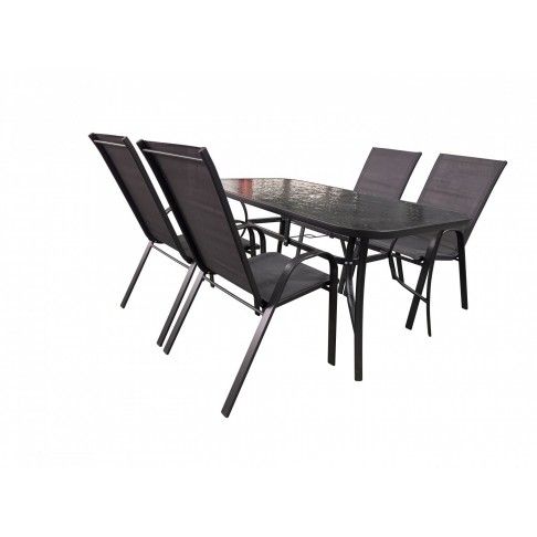 Pack Metal/ Vidro Mesa + 4 cadeiras metal/ textilene Pack Metal/ Vidro Mesa + 4 cadeiras metal/ textilene