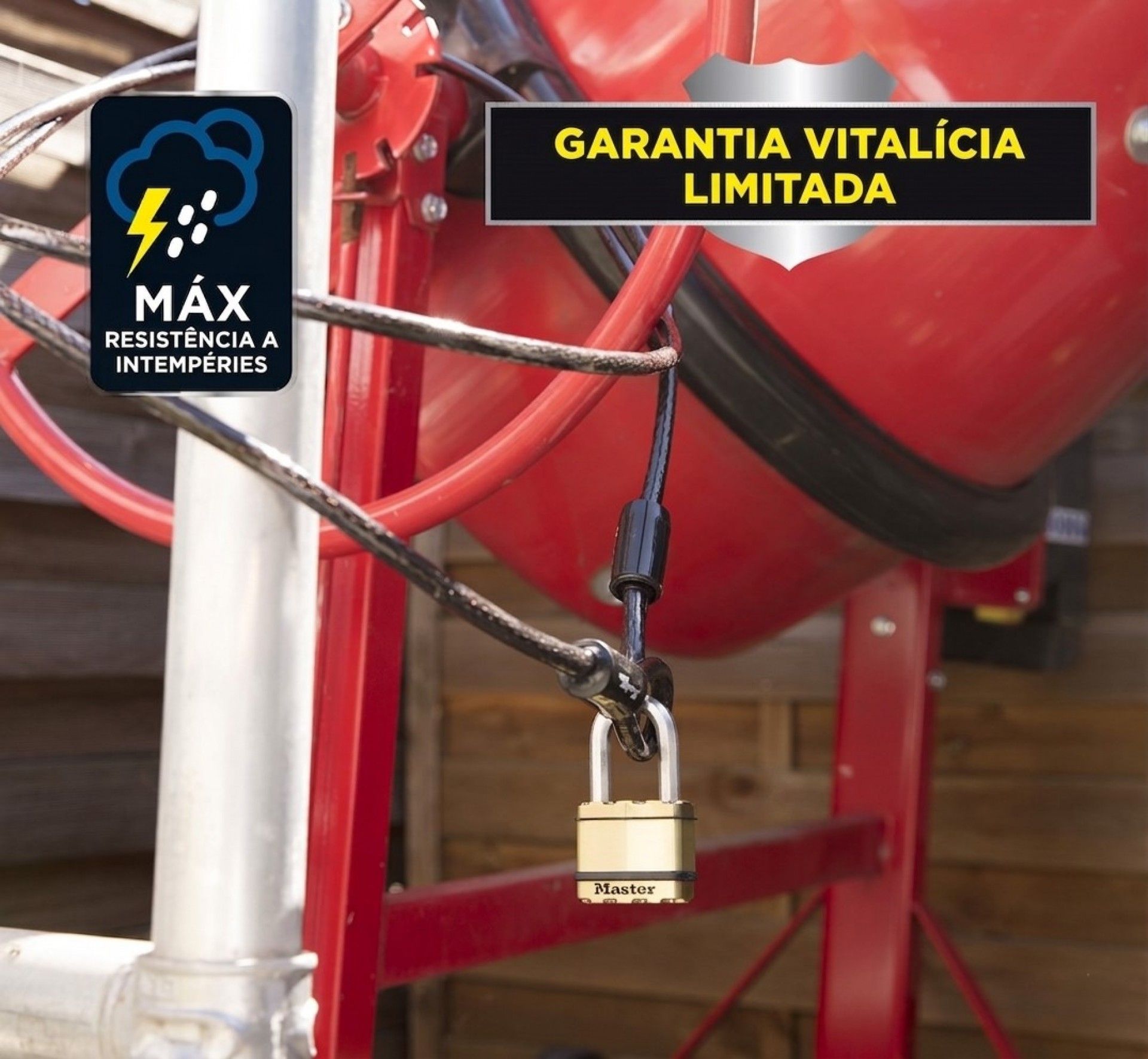 Cadeado Aço Laminado 45mm Ø8mm 4 Chaves