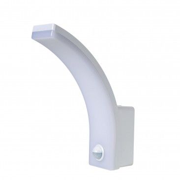 Aplique exterior com sensor 20 W, 25 cm de altura, 2300 lm, branco