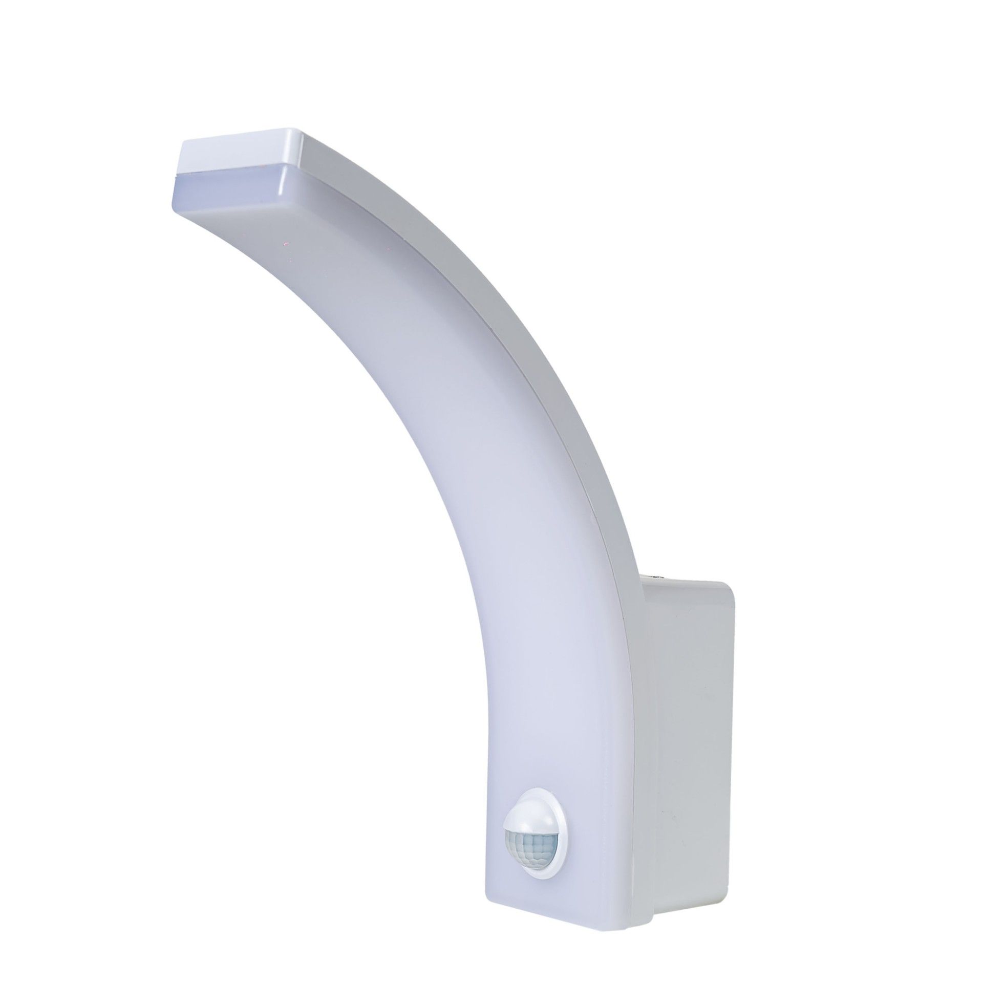 Aplique exterior com sensor 20 W, 25 cm de altura, 2300 lm, branco