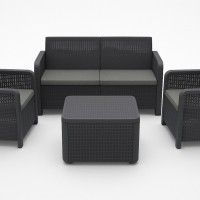 Conjunto Nassau Storage Grafito 4 Lugares Conjunto Nassau Storage Grafito 4 Lugares