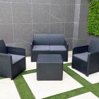 Conjunto Nassau Storage Grafito 4 Lugares Conjunto Nassau Storage Grafito 4 Lugares