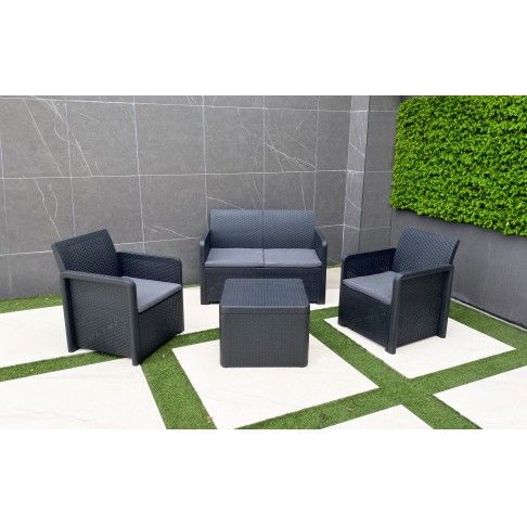 Conjunto Nassau Storage Grafito 4 Lugares Conjunto Nassau Storage Grafito 4 Lugares