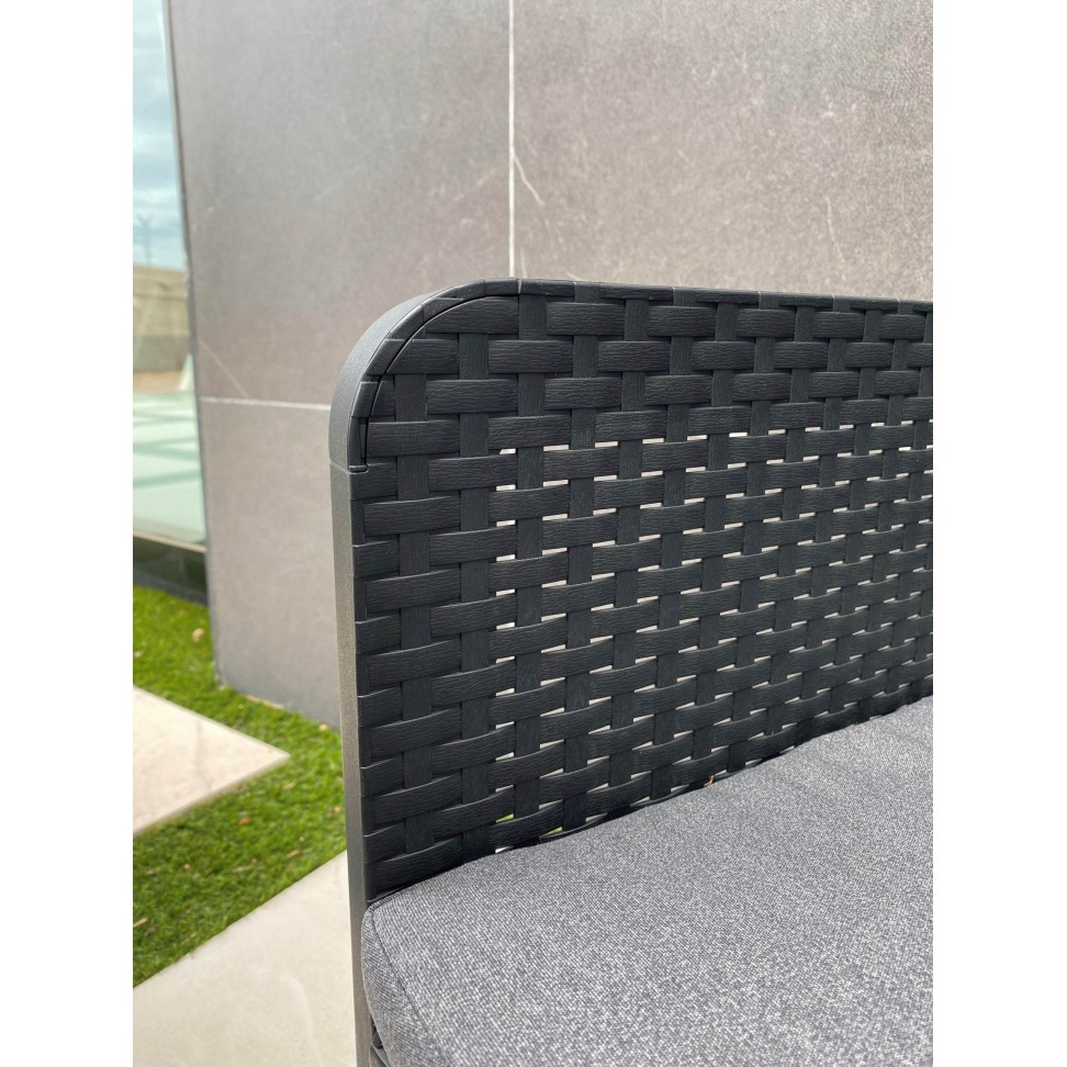 Conjunto Nassau Storage Grafito 4 Lugares