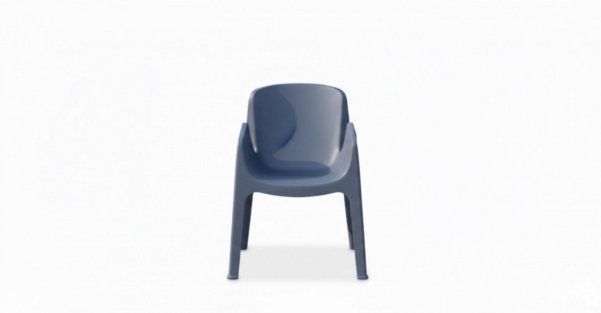 Cadeira Capri PVC empilhável 54x58x82cm