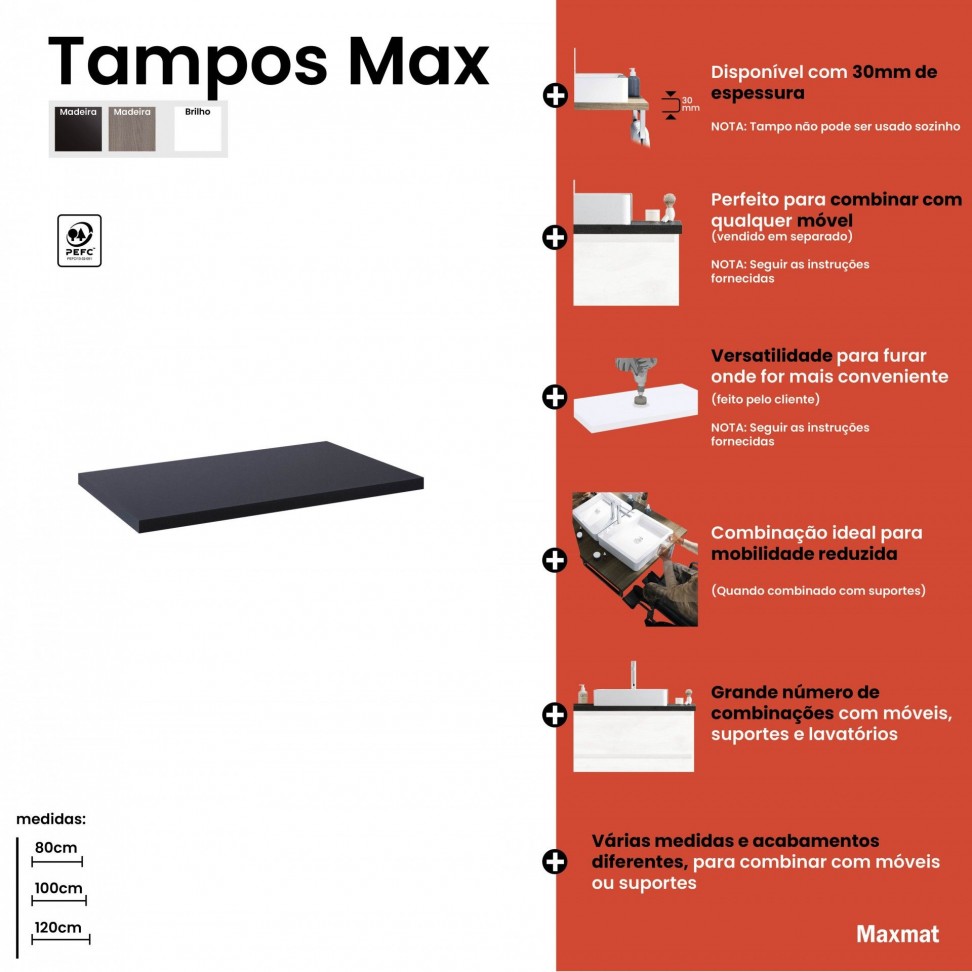 Tampo Max 101cm 30mm Estepa Tampo Max 101cm 30mm Estepa