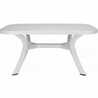 Mesa Caribe Rattan + 4 cadeiras Caribe branco Mesa Caribe Rattan + 4 cadeiras Caribe branco
