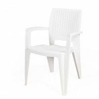 Mesa Caribe Rattan + 4 cadeiras Caribe branco Mesa Caribe Rattan + 4 cadeiras Caribe branco