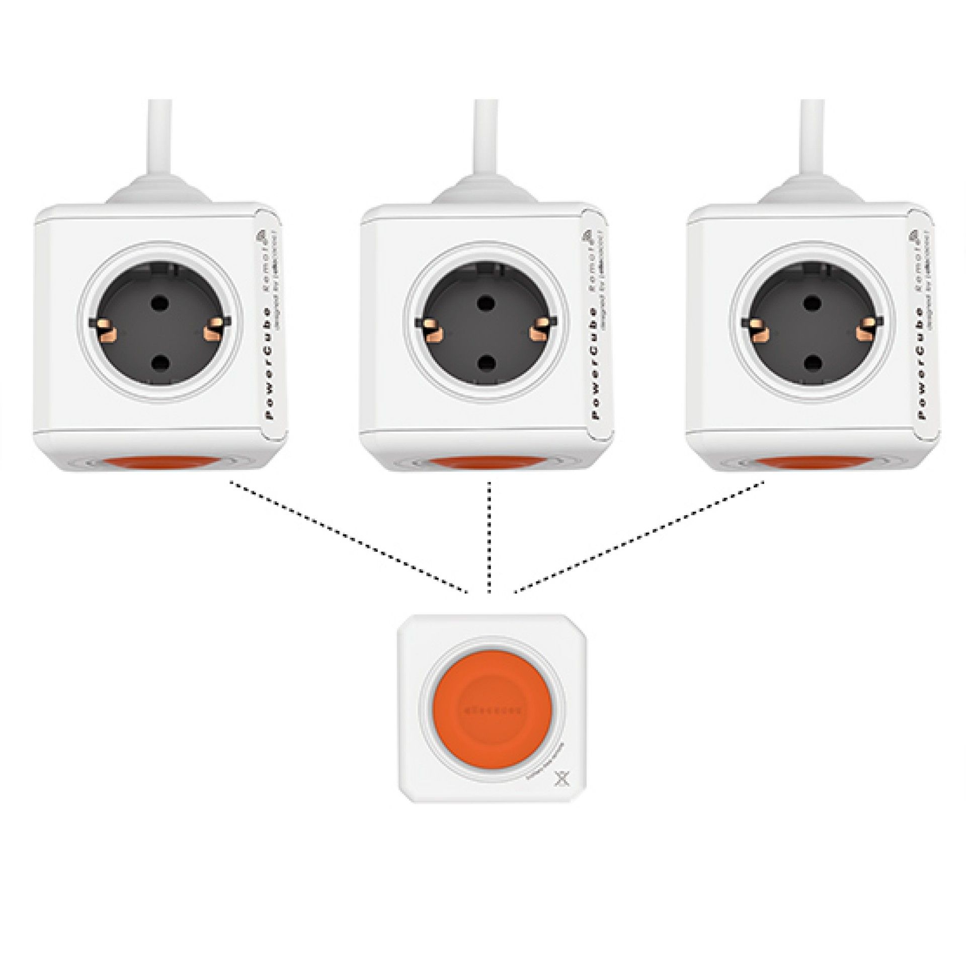 Mini Cube 4 Tomadas com S/Fios 1.5m