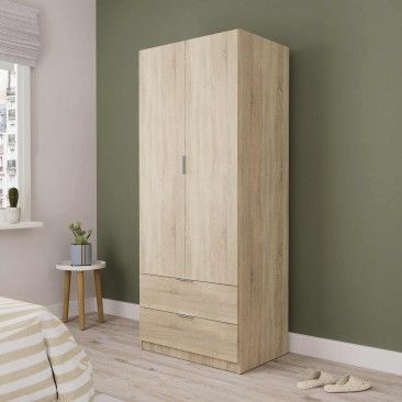 Roupeiro Dublin 180x74x50cm Carvalho Roupeiro Dublin 180x74x50cm Carvalho