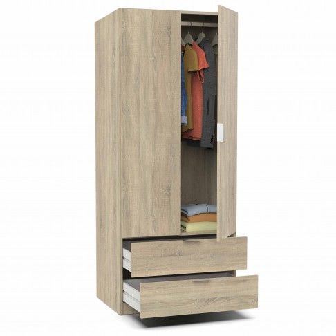 Roupeiro Dublin 180x74x50cm Carvalho Roupeiro Dublin 180x74x50cm Carvalho