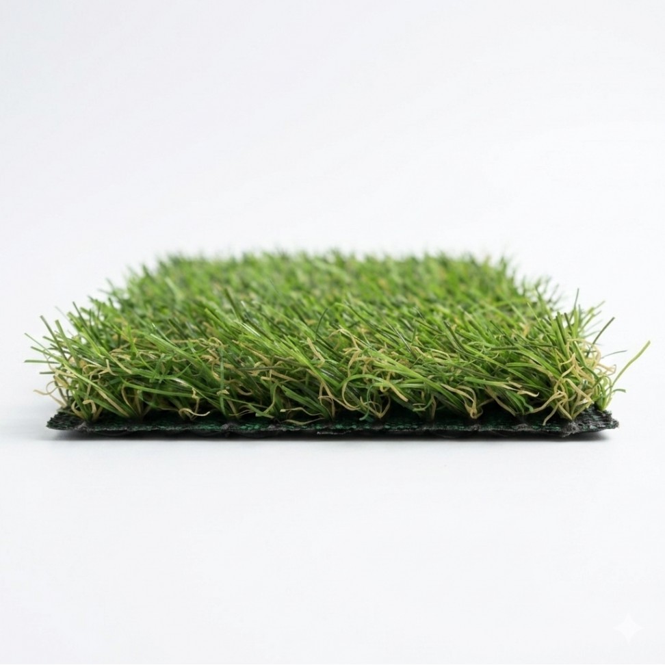 Relva artificial 35mm verde/castanho Spine rolo 1x5m