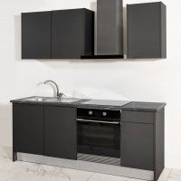 Cozinha Termolaminada Cinzenta 2 Metros Cozinha Termolaminada Cinzenta 2 Metros