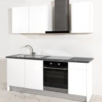Cozinha Termolaminada Branca 2 Metros
