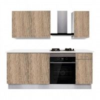 Cozinha Melamina Castanha 2 Metros