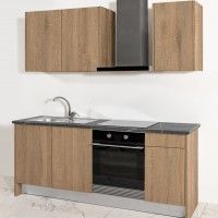 Cozinha Melamina Castanha 2 Metros