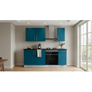 Cozinha Termolaminada Anti-Dedadas Azul Petr�leo 2 Metros
