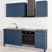 Cozinha Termolaminada Anti-Dedadas Azul Petr�leo 2 Metros