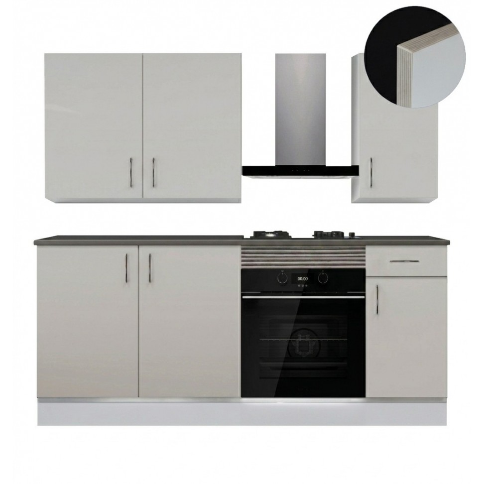 Cozinha Acr�lica Branca Orla Madeira 2 Metros