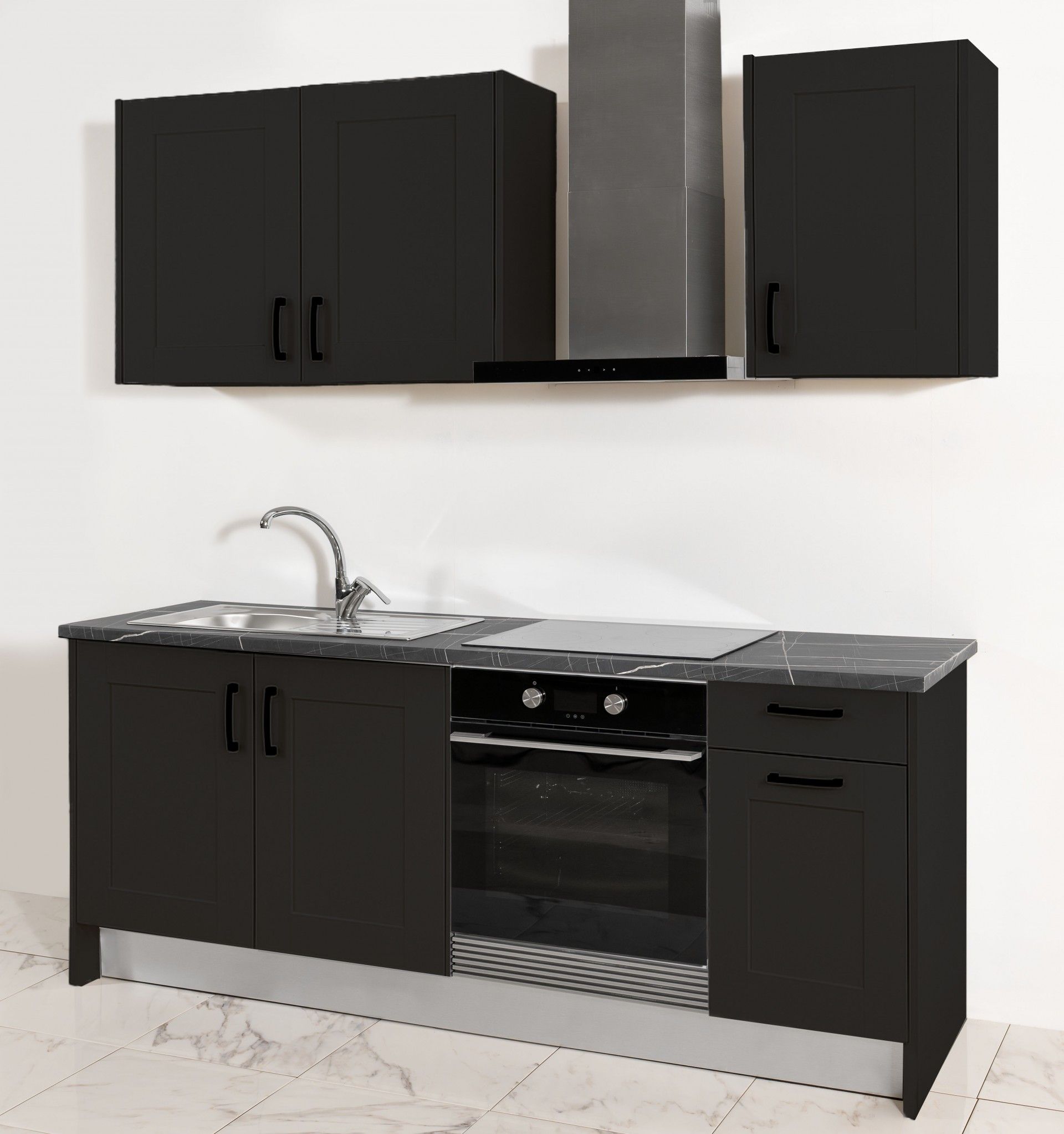 Cozinha PVC Viena Preta 2 Metros