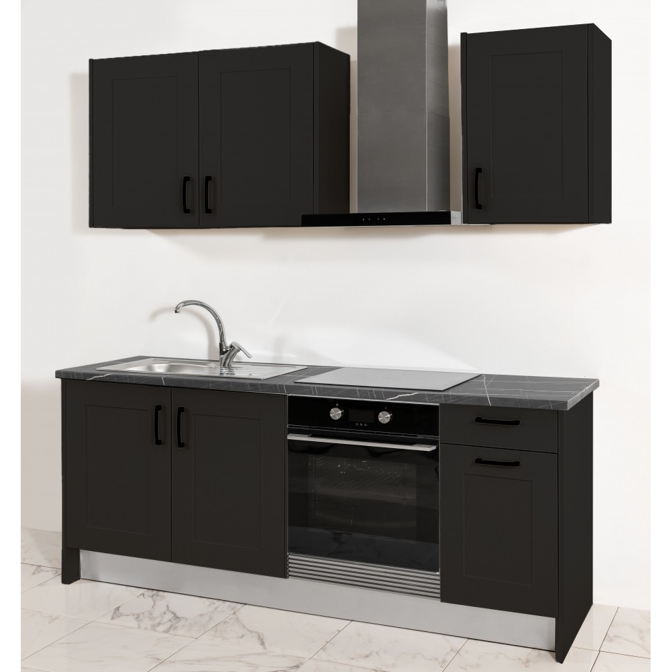 Cozinha PVC Viena Preta 2 Metros