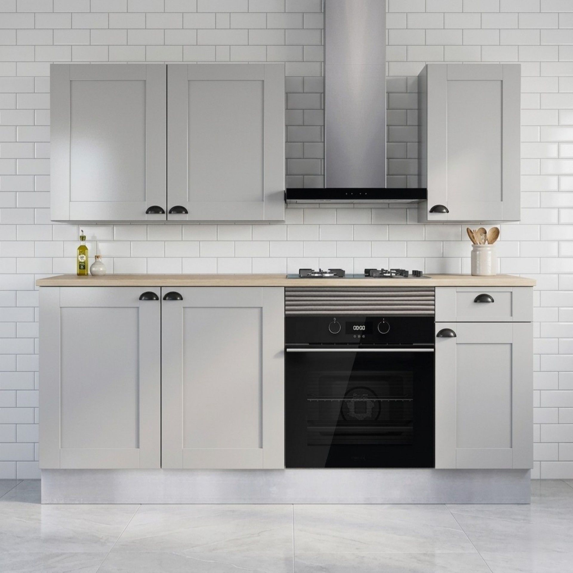 Cozinha PVC Viena Cinzento Pérola 2 Metros