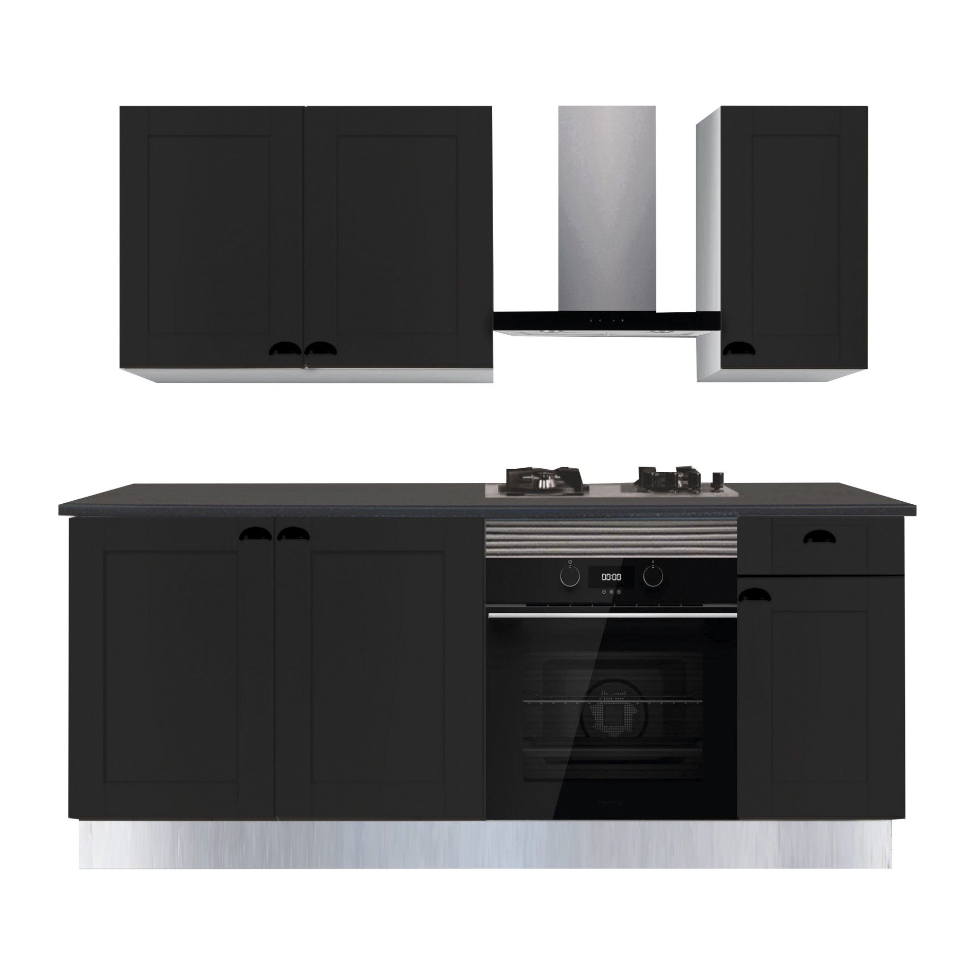 Cozinha PVC Viena Preta 2 Metros