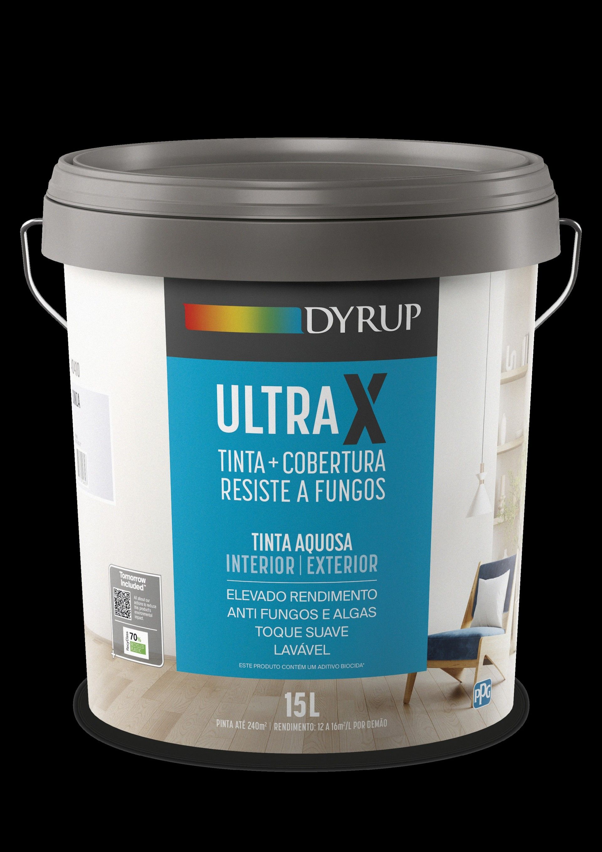 Tinta UltraX Anti Fungos Int/Ext Cinza 15l