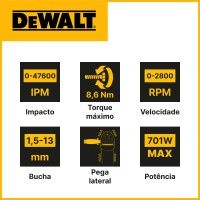 Berbequim de Impacto com fio 701w Berbequim de Impacto com fio 701w