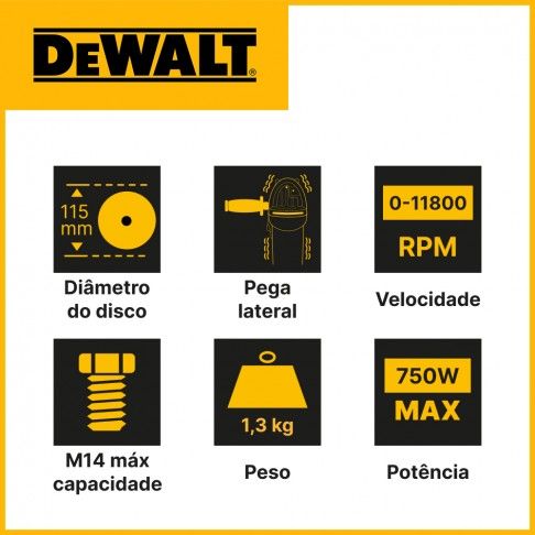 Rebarbadora com fio 750w 115mm Rebarbadora com fio 750w 115mm