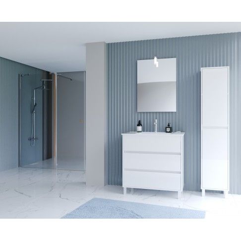 Conjunto Douro (Móvel+Lavatório) 81X80X45CM Branco Conjunto Douro (Móvel+Lavatório) 81X80X45CM Branco