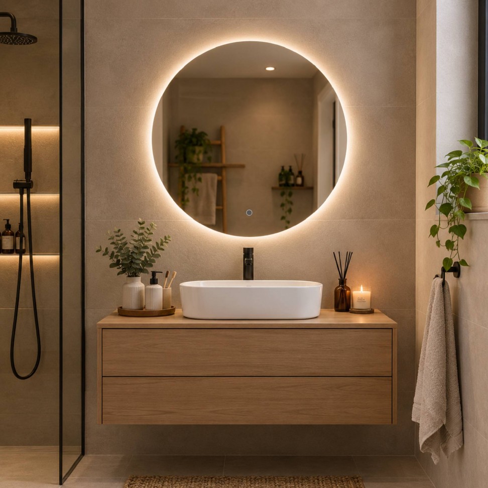 Espelho LED Touch Retroiluminado Di�metro 70cm