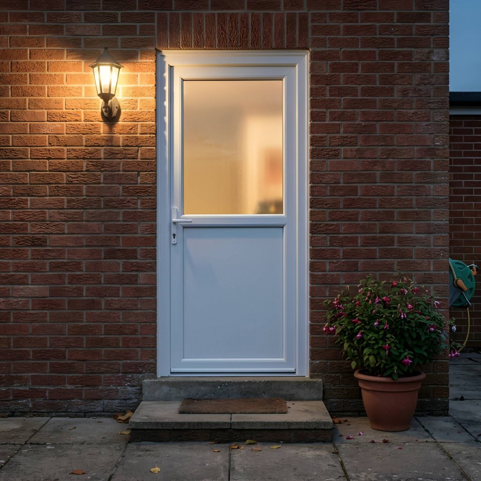 Porta Exterior Vidro Pvc 200x90cm Direita