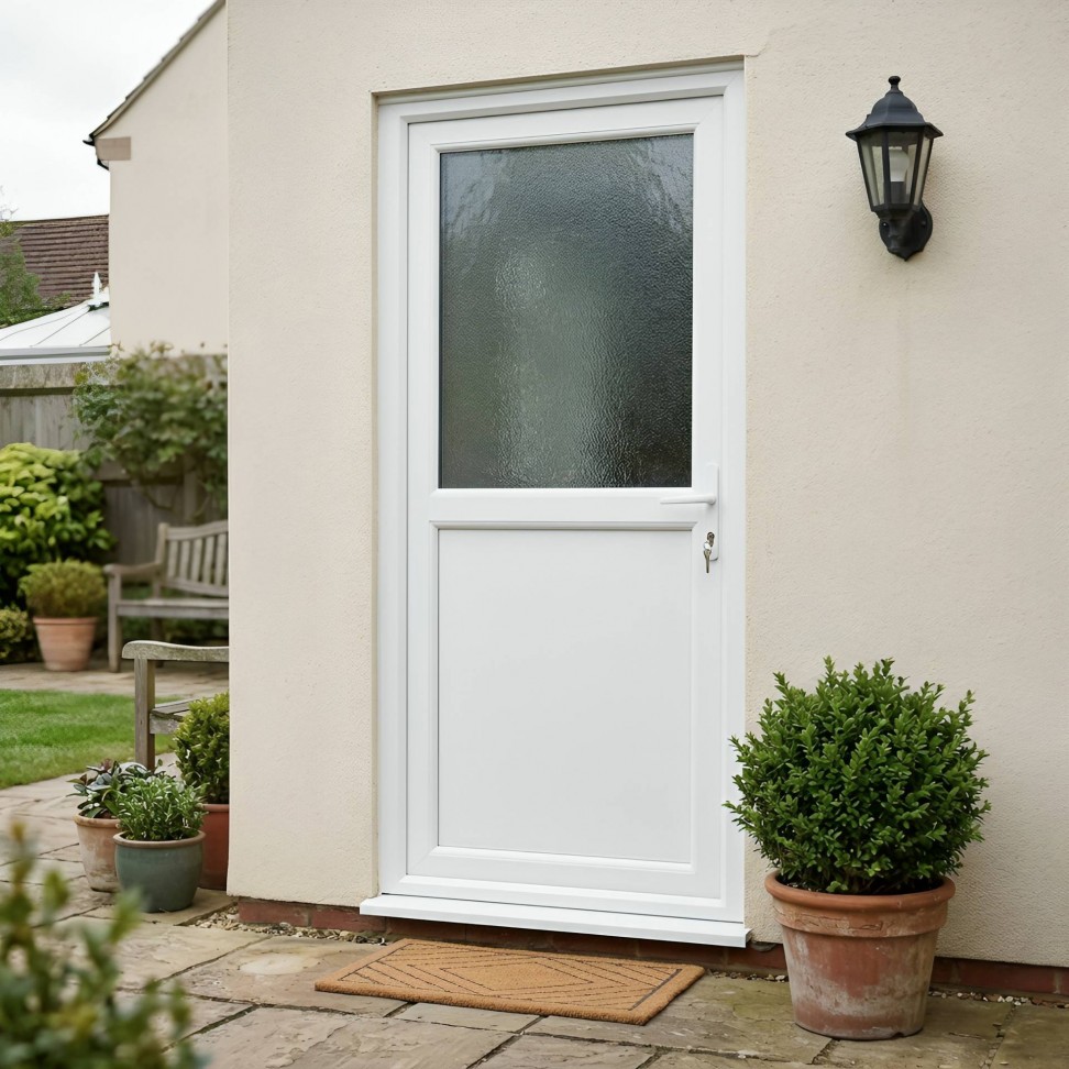 Porta Exterior Vidro Pvc 200x90cm Esquerda