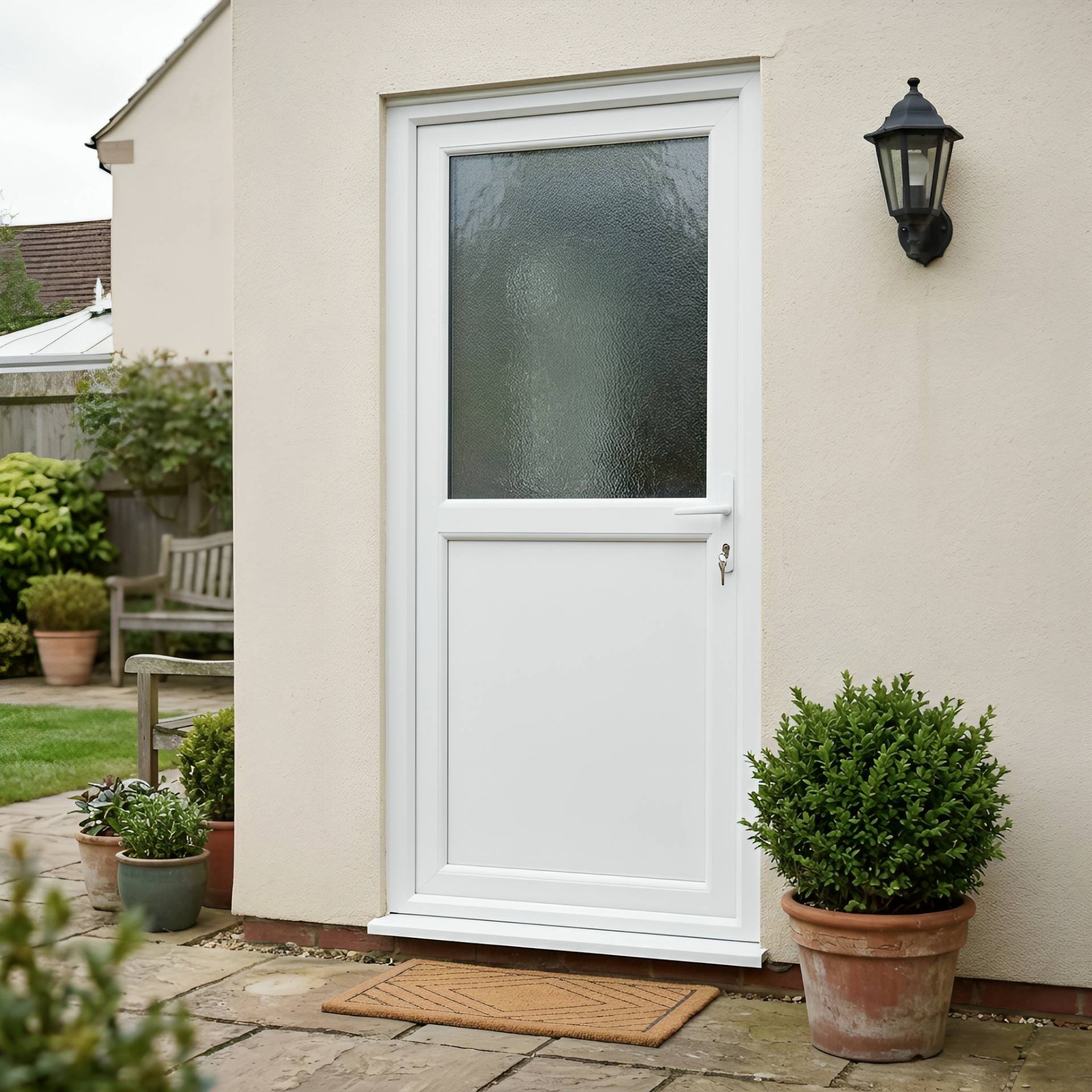 Porta Exterior Vidro Pvc 200x90cm Esquerda
