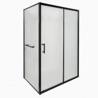 Cabine Duche Ibiza Transparente 180x120x80cm; Perfil Preto