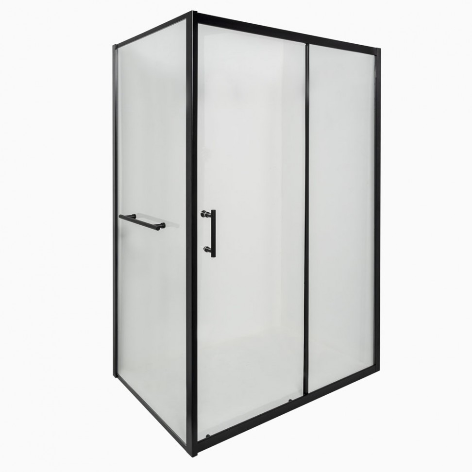 Cabine Duche Ibiza Transparente 180x120x80cm; Perfil Preto