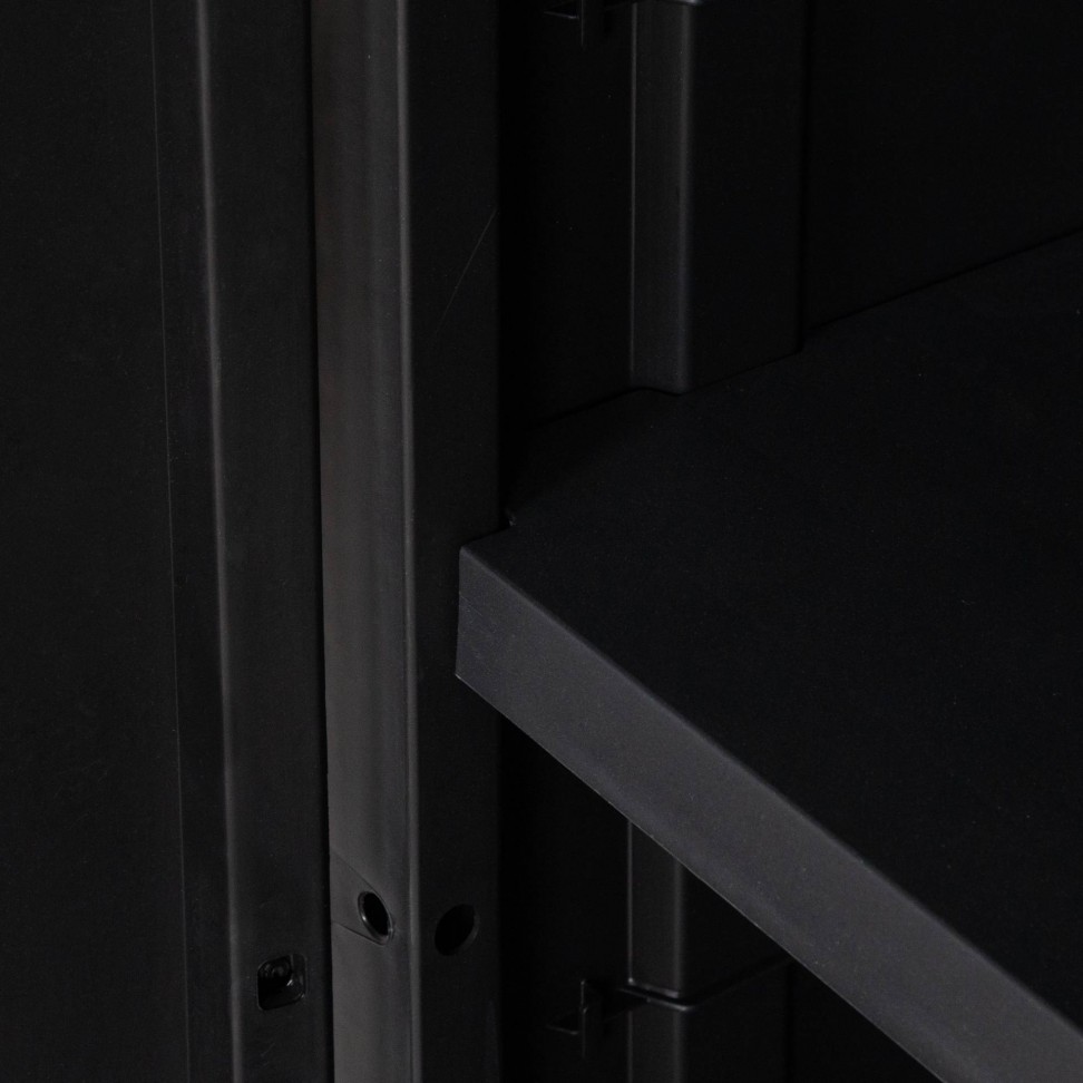 Armário Multiusos Baixo Mega PVC Preto Armário Multiusos Baixo Mega PVC Preto