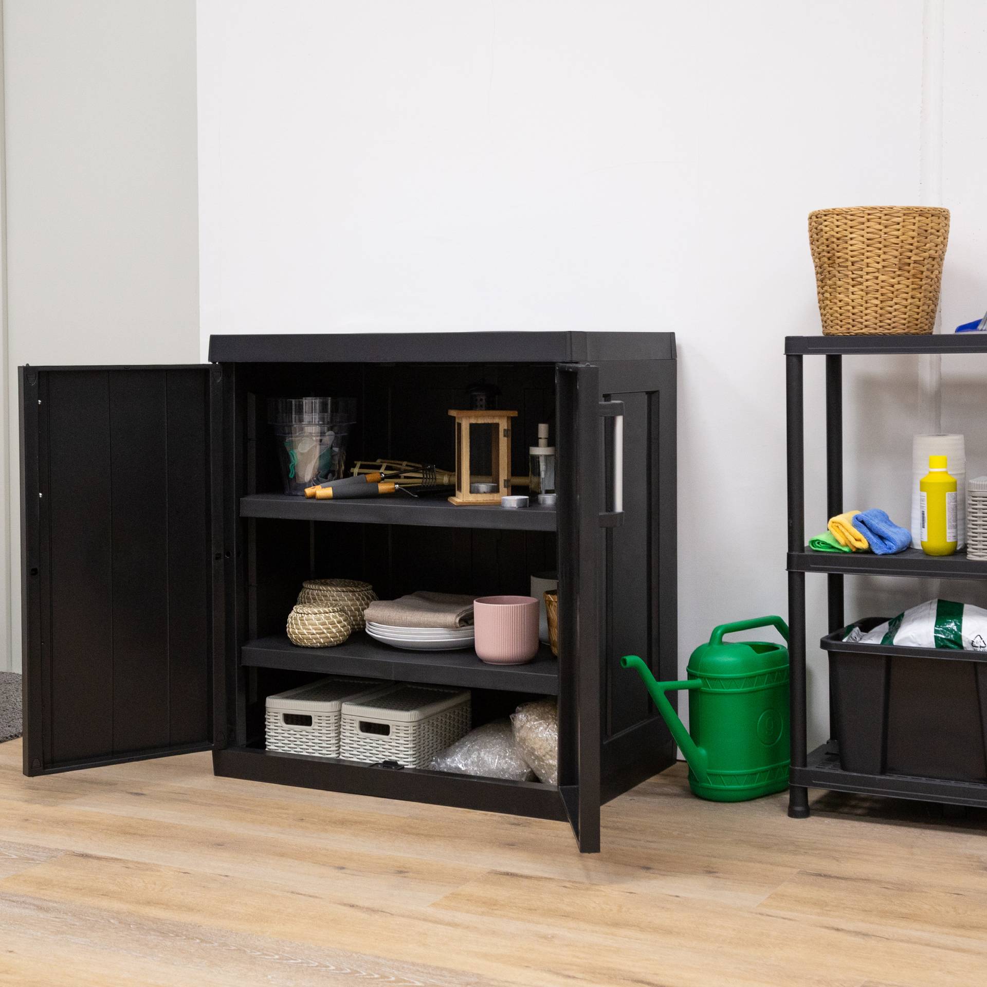 Armário Multiusos Baixo Mega PVC Preto