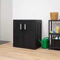 Armário Multiusos Baixo Mega PVC Preto Armário Multiusos Baixo Mega PVC Preto