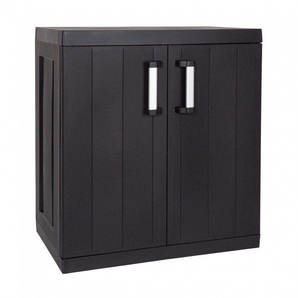 Armário Multiusos Baixo Mega PVC Preto Armário Multiusos Baixo Mega PVC Preto