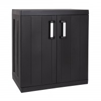 Armário Multiusos Baixo Mega PVC Preto Armário Multiusos Baixo Mega PVC Preto