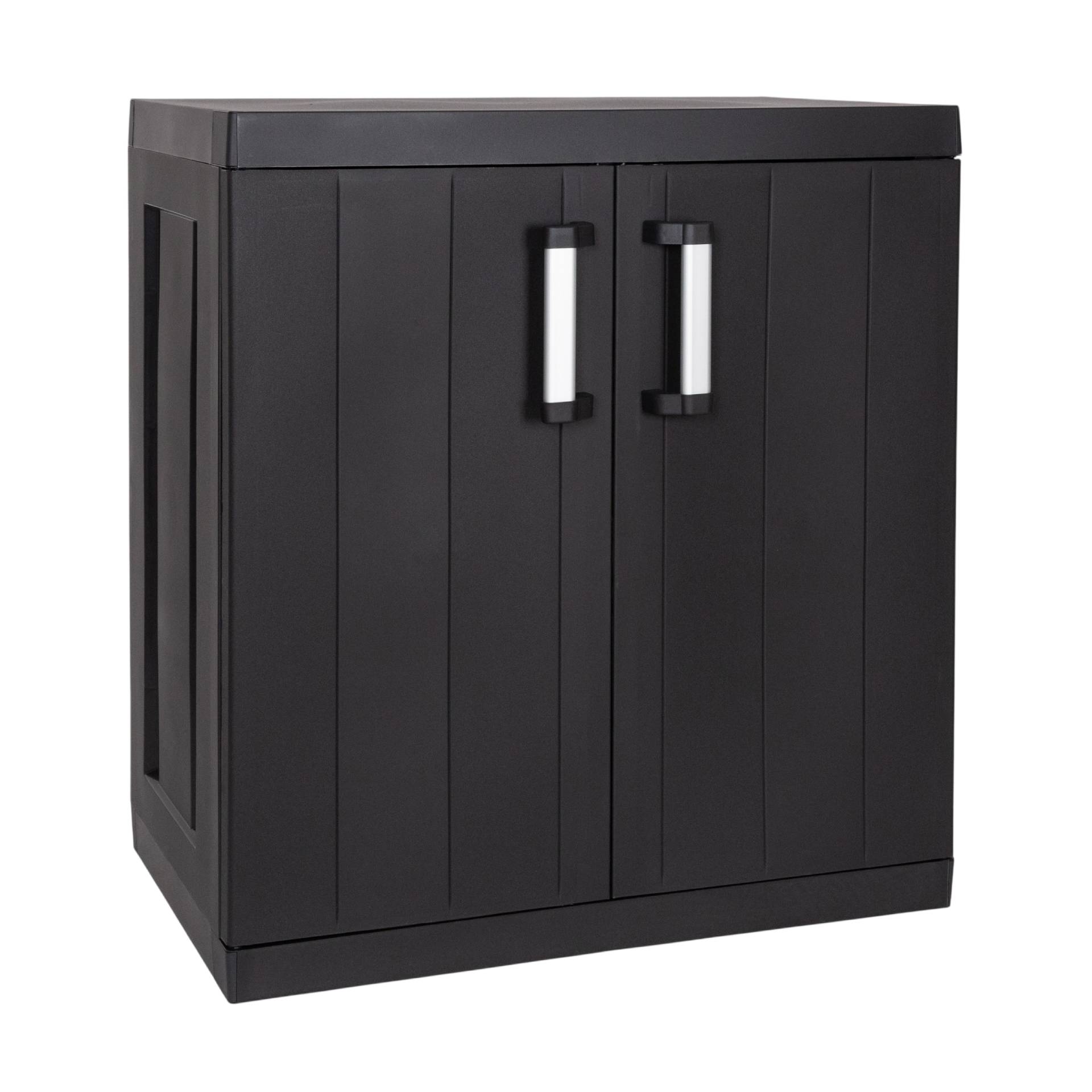 Armário Multiusos Baixo Mega PVC Preto
