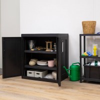 Armário Multiusos Baixo Mega PVC Preto Armário Multiusos Baixo Mega PVC Preto