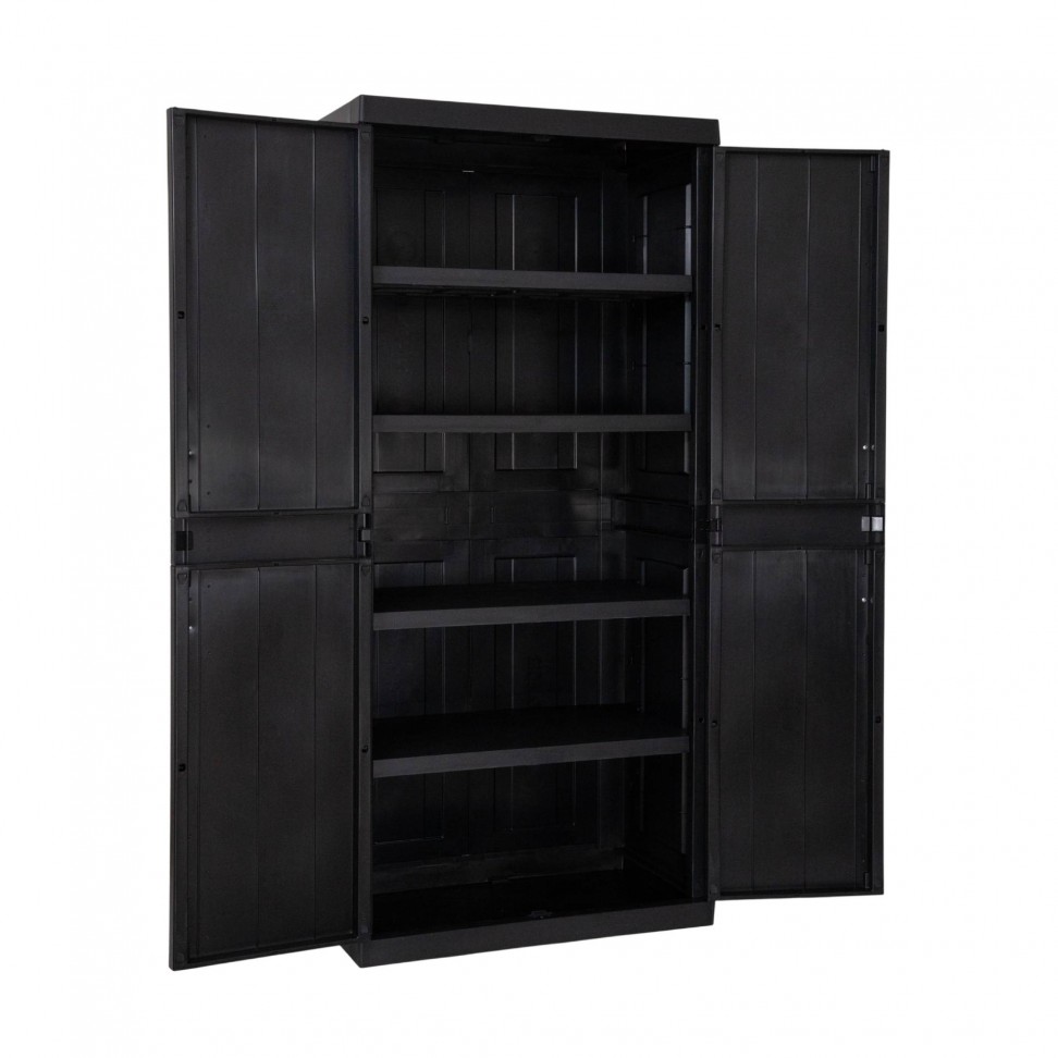 Armário Multiusos Alto Mega PVC Preto Armário Multiusos Alto Mega PVC Preto