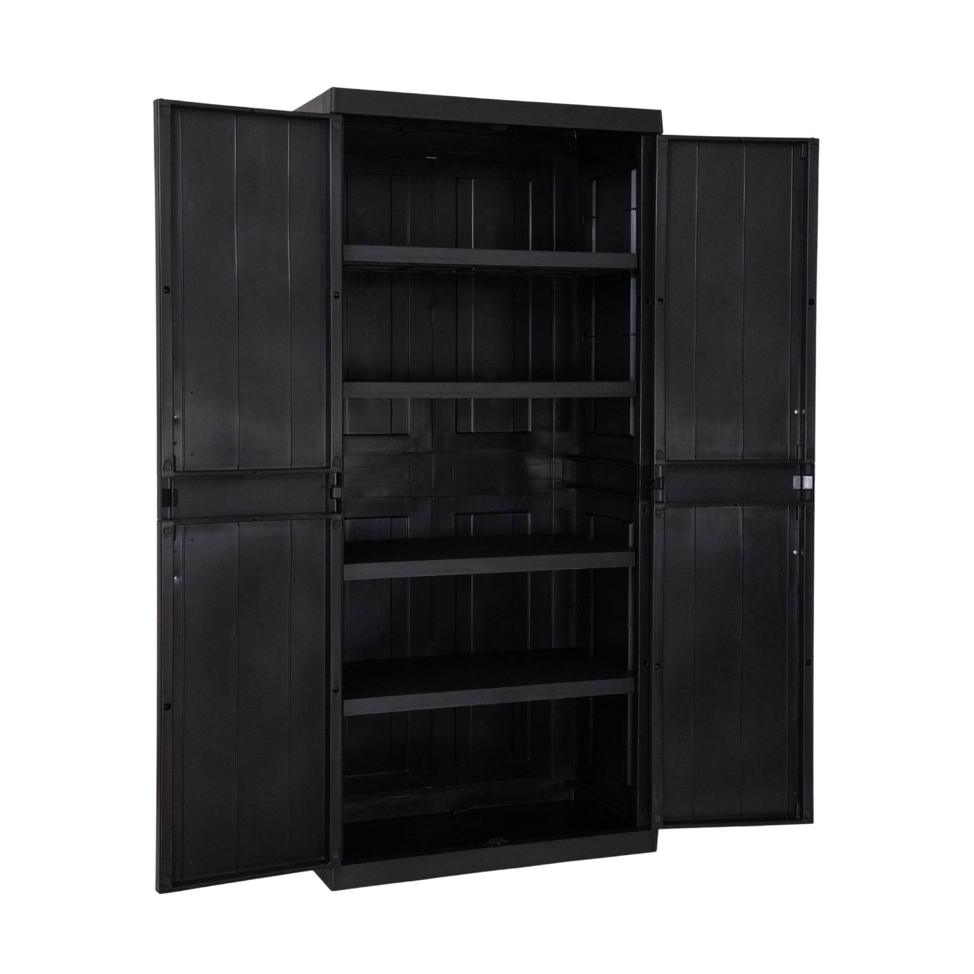 Armário Multiusos Alto Mega PVC Preto