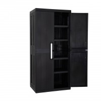 Armário Multiusos Alto Mega PVC Preto Armário Multiusos Alto Mega PVC Preto